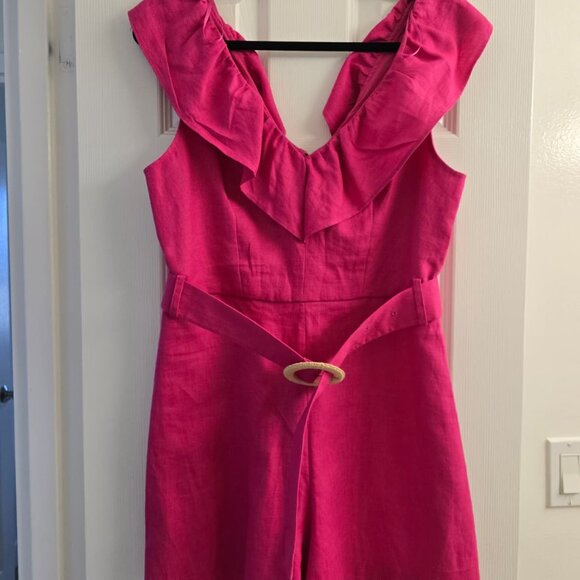 MNG Linen Ruffle Romper - Picture 3 of 5